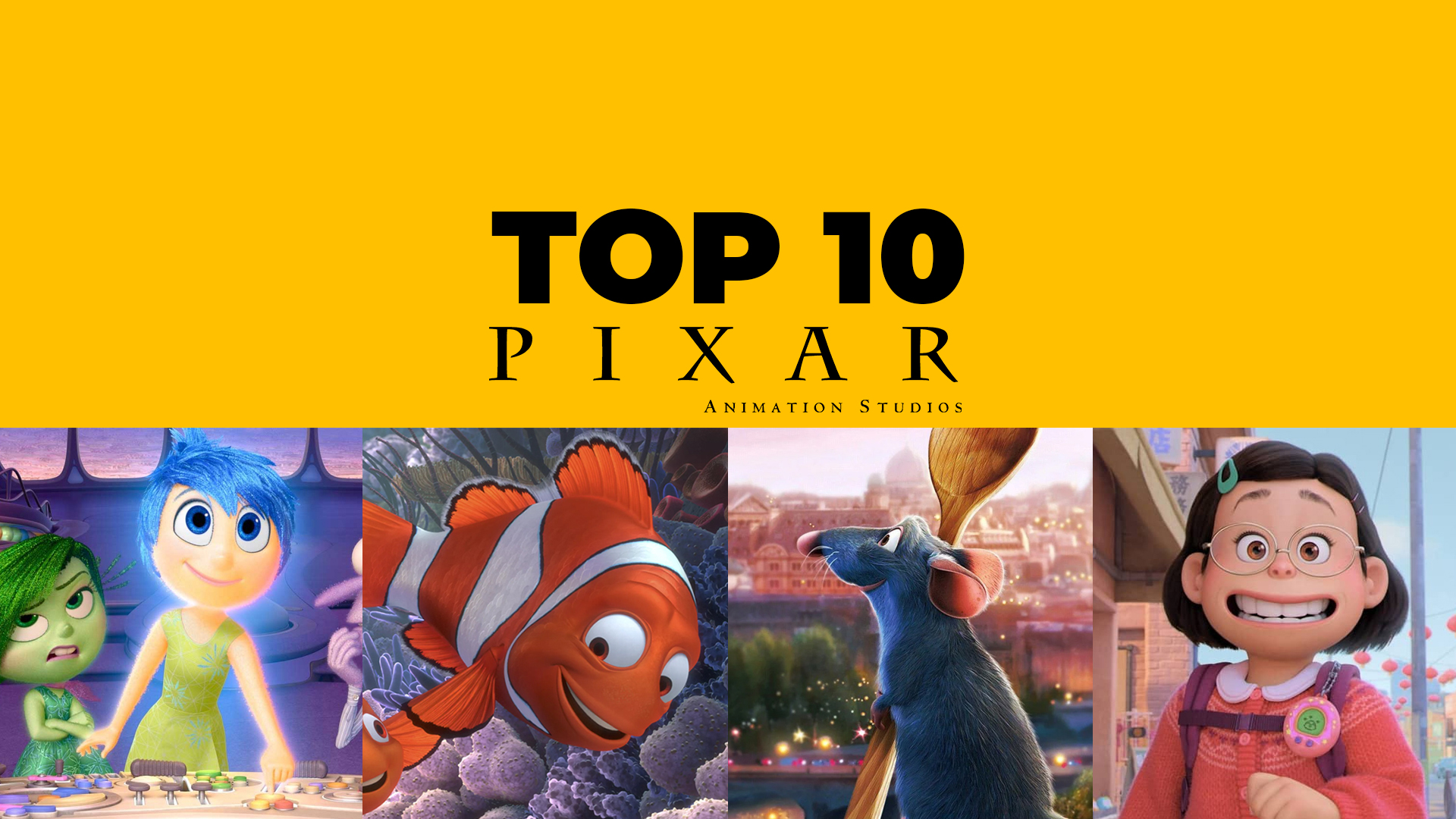 Confira o nosso Top 10 filmes da pixar